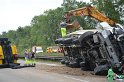 LKW umgestuerzt A 1 Rich Saarbruecken P199